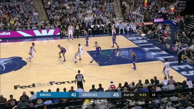 Berita video game recap NBA 2017-2018 antara Memphis Grizzlies melawan New York Knicks dengan skor 105-99.