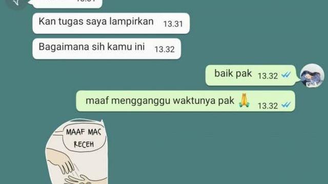 6 Chat Dosen Iseng Balas Pesan Mahasiswa Pakai Stiker Ini Kocak
