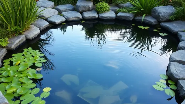 desain kolam ikan (ilustrasi by qwen.ai)