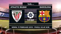 Jadwal La Liga 2018-2019 pekan ke-23, Athletic Bilbao vs Barcelona. (Bola.com/Dody Iryawan)