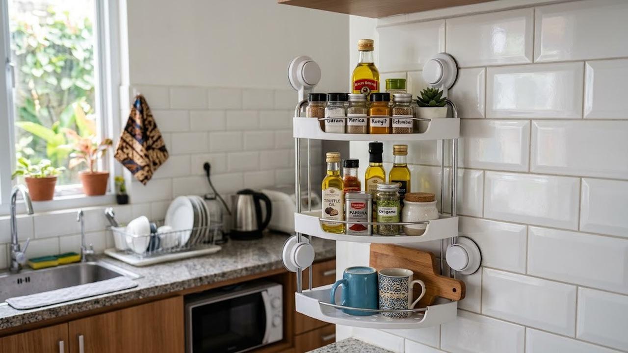 Ide Rak Tambahan untuk Dapur Tanpa Renovasi