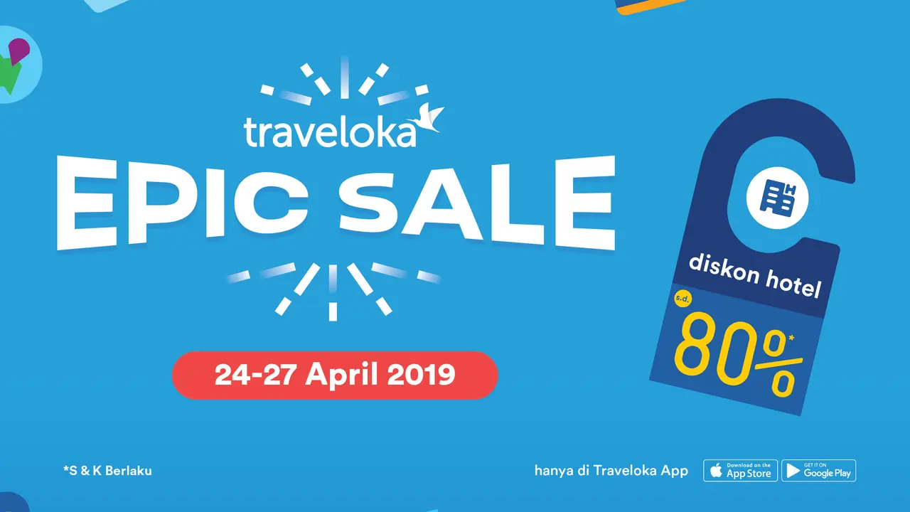 Berikan Potongan Harga Hingga 80%, Ini Keunggulan Promo Epic Sale Traveloka!