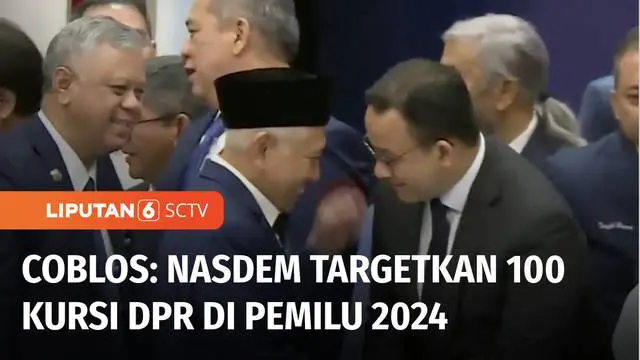 Partai Nasdem menargetkan meraih 100 kursi DPR di Pemilu 2024. Tidak hanya menjadikan Anies Baswedan sebagai presiden berikutnya. Nasdem juga bertekad masuk tiga besar sebagai partai peraih suara terbanyak.