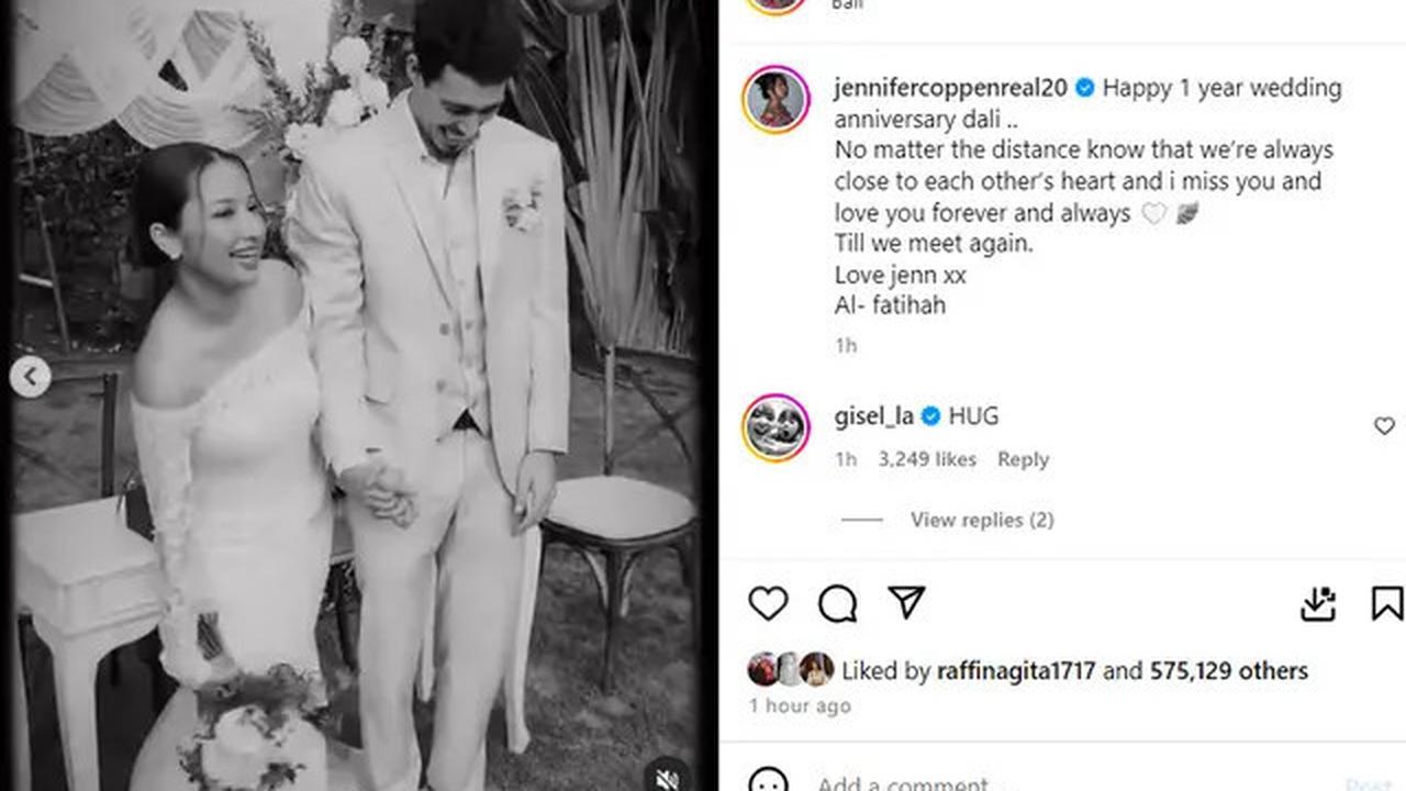 Pesan Pilu Jennifer Coppen di Momen Anniversary Pernikahan dengan Almarhum Dali Wassink