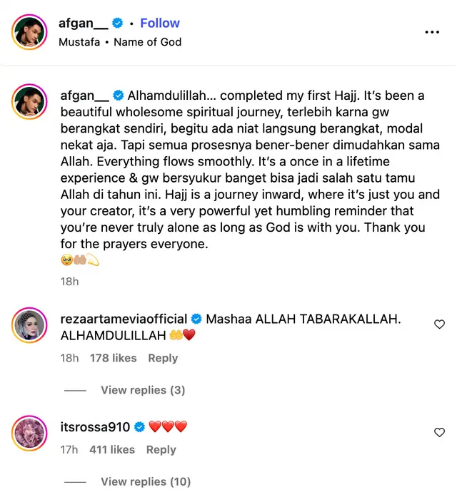 Perjalanan spritual Afgan diam-diam naik haji, sebut begitu ada niat modal nekat saja