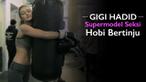 Video Gigi Hadid supermodel seksi asal amerika yang sangat hobi bertinju.