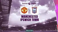 Ilustrasi Manchester United vs Ipswich Town, Liga Inggris, Premier League. (Bola.com/AI)