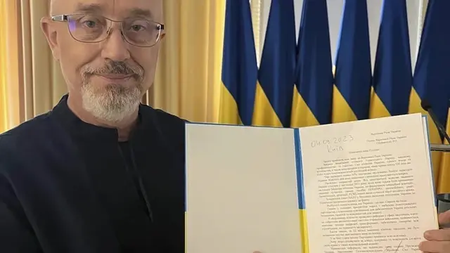 Menteri Pertahanan Ukraina Oleksii Reznikov. (Kantor Pers Parlemen Ukraina melalui AP)