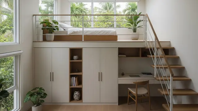 Mezzanine Multifungsi (Tidur + Storage)