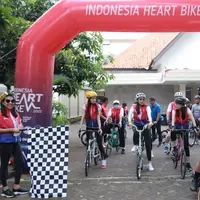 Peresmian Indonesia Heart Bike 2022 yang diselenggarakan yayasan Jantung Indonesia pada Sabtu (20/8). (Dok/YJI)