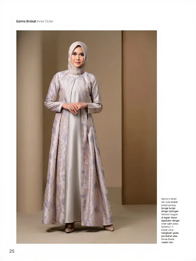 Gamis Brokat Inner Outer