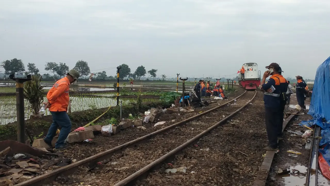 jalur petak stasiun Cicalengka-Haurpugur