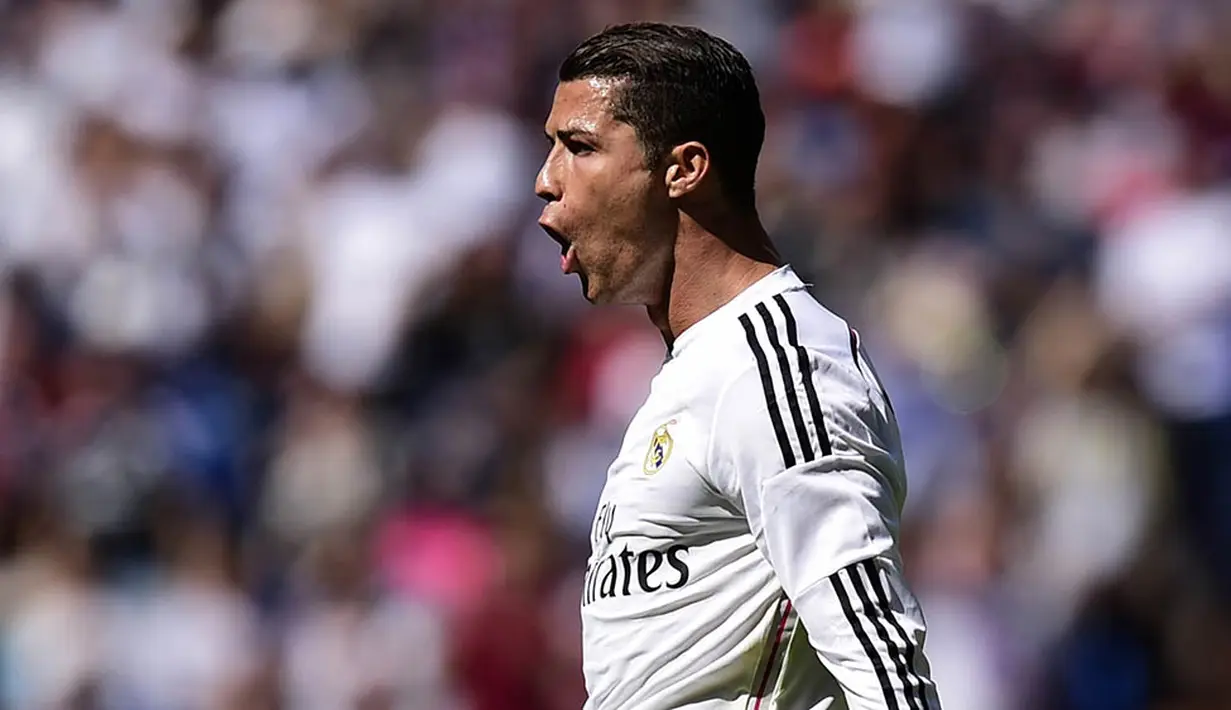 Dengan 252 gol itu, Cristiano Ronaldo berhasil melampaui perolehan dari  legenda Atheltic Bilbao, Telmo Zarra, yang sudah mencetak 251 gol dari 278 pertandingan. (AFP/Javier Soriano)