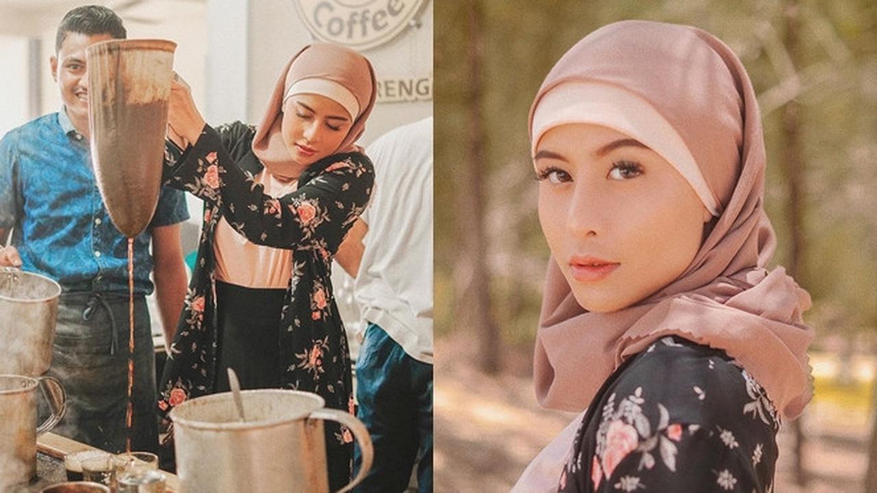 Pesona Awkarin Berhijab Saat Liburan di Aceh
