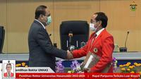 Ketua Majelis Wali Amanat Universitas Hasanuddin (WMA Unhas) Komjen Pol (purn) Syafruddin mengapresiasi, terpilihnya Prof Jamaluddin Jompa sebagai Rektor Unhas Periode 2022 - 2026. (Ist)