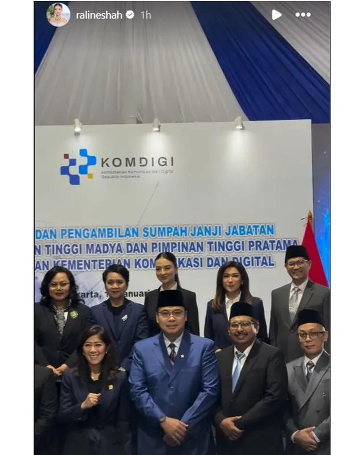6 Potret Raline Shah Bertugas Jadi Stafsus Kemkomdigi, Beri Sambutan di Perhumas
