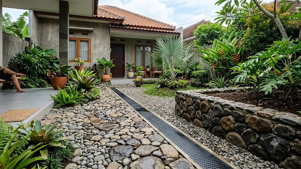 6 Ide Taman dengan Sistem Drainase Modern, Solusi Halaman Tidak Mudah Becek