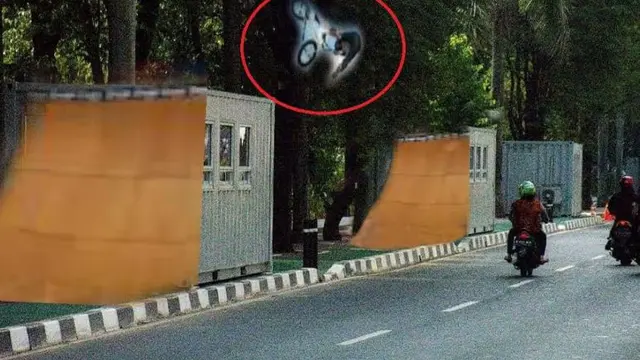Nyindir tapi Kocak, Editan Foto Kontainer di Jalur Sepeda Ini Bikin Ngakak