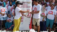 Relawan Puan punya cara unik untuk melakukan sosialisasi calonnya ke masyarakat saat bulan Ramadhan. Salah satunya melalui sejumlah kegiatan positif, khususnya di Sumatera Selatan. (Foto: Istimewa).