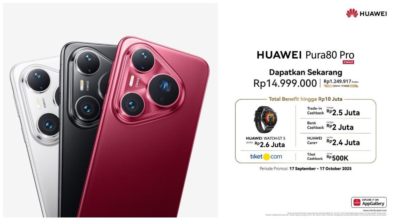 HUAWEI Pura 80 Pro Siap Jadi Andalan, Performa Ultra, Sensor Kamera 1 Inci & Akurasi Warna Terbaik