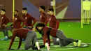 Pelatih Qatar Tintin Marquez Lopez optimistis The Maroons mampu tampilkan performa terbaik di final Piala Asia 2023. (KARIM JAAFAR/AFP)