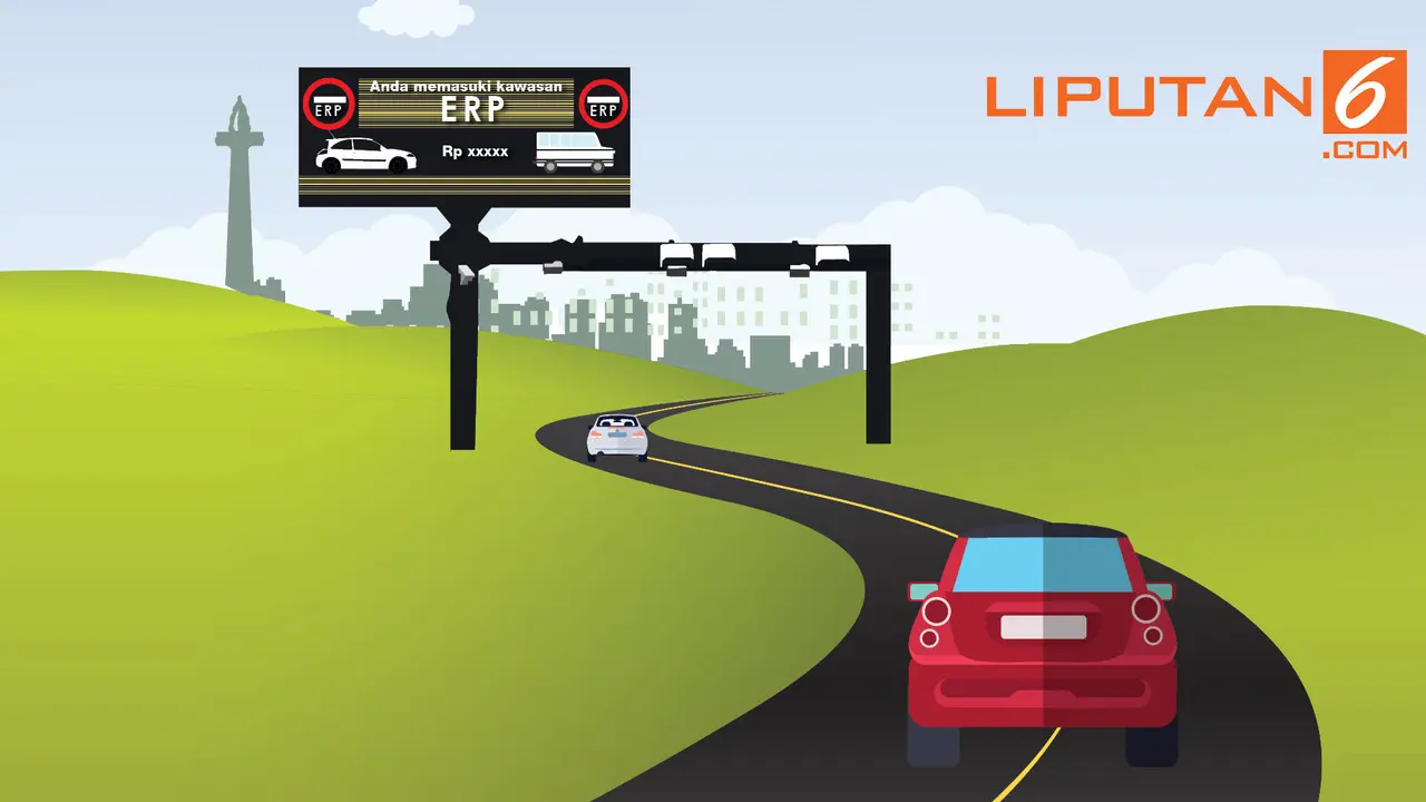 Banner Infografis Mobil Masuk Jakarta Bayar