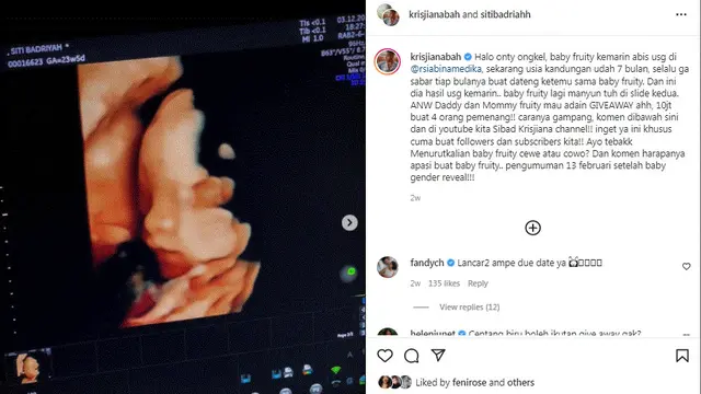 Siti Badriah adakan kuis untuk menebak jenis kelamin anaknya