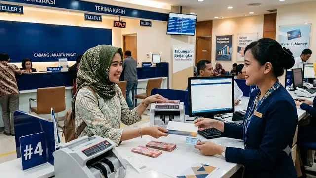 Ilustrasi Menabung di Bank