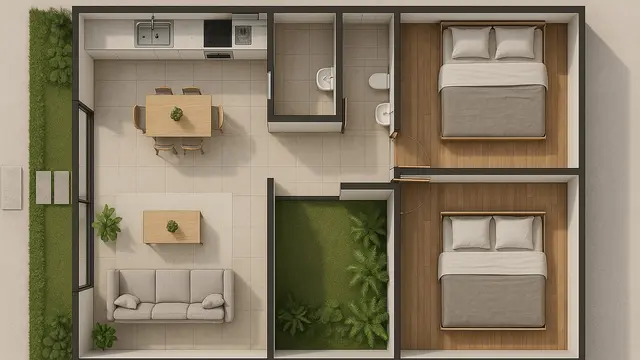 7 Desain Rumah Kecil Minimalis 2 Kamar, Lengkap dengan Inspirasi Denah yang Efisien dan Nyaman