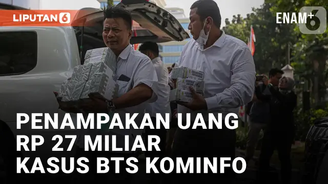 VIDEO: Kasus BTS Kominfo, Ini Penampakan Uang Tunai Rp27 Miliar yang Diserahkan ke Kejagung