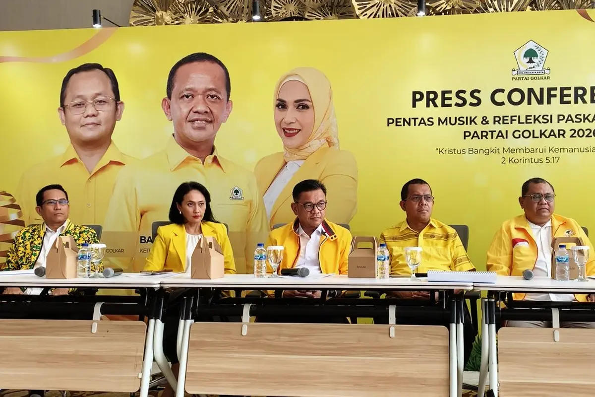 Konferensi pers penyelenggaraan Pentas Musik dan Refleksi Paskah Nasional Partai Golkar Tahun 2026 di Jakarta, Selasa (21/4/2026) (Istimewa)
