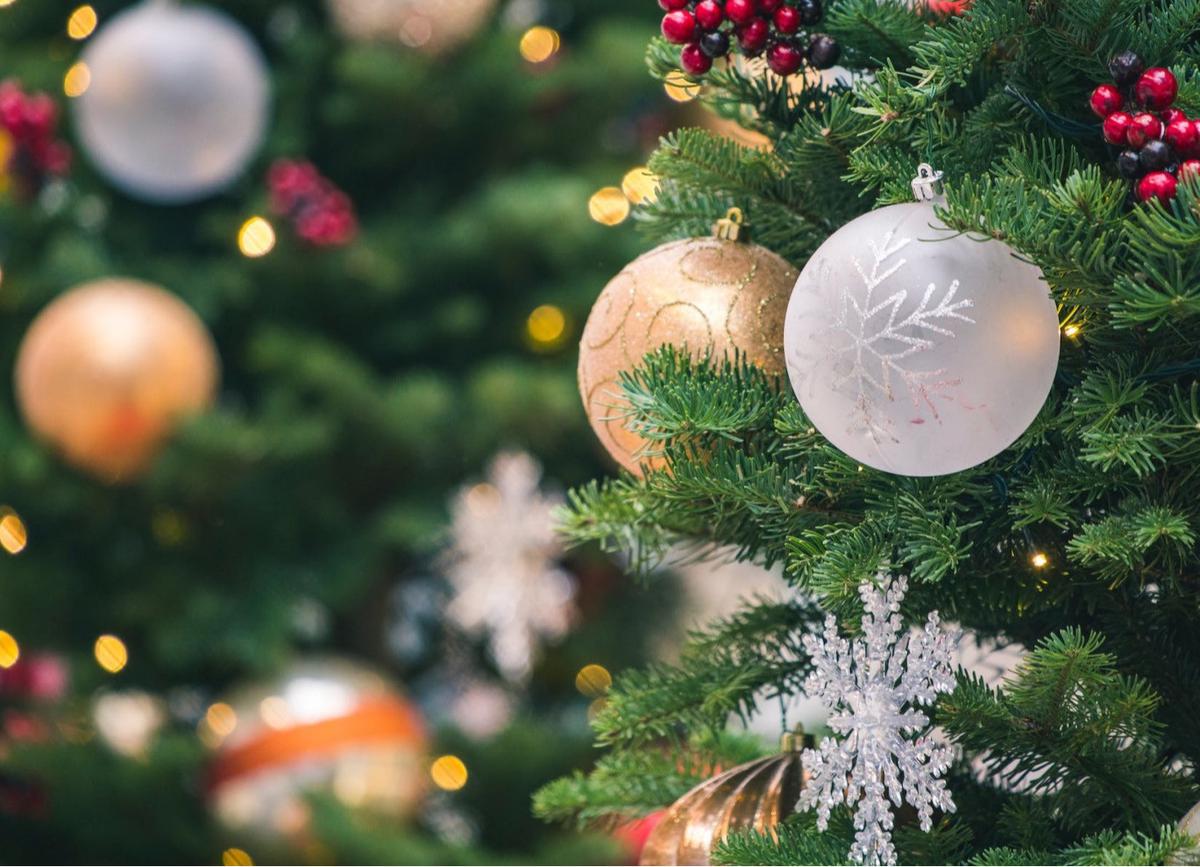 Ilustrasi Natal, dekorasi, hiasan Natal, pohon Natal