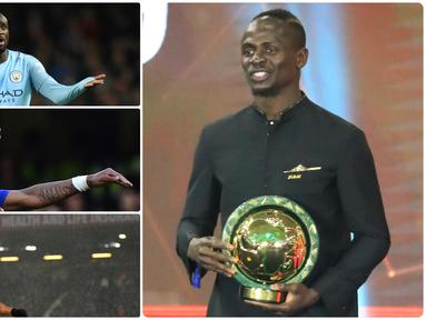 Pemain bintang asal Liverpool, Sadio Mane, dinobatkan sebagai pemain terbaik sejagat Benua Afrika. Mane mengungguli Mohamed Salah dan Riyad Mahrez dalam penghargaan Pemain Terbaik Afrika 2019. Berikut deretan pemain terbaik dari Benua Afrika dari masa ke masa. (Kolase foto AFP)
