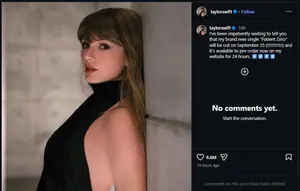Taylor Swift OTW Rilis Single Baru Patient Zero, Jumat 25 September 2026