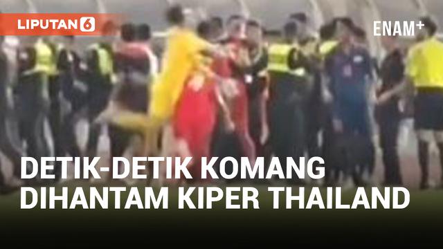 Kiper Thailand Pukul Komang Teguh di Final Cabor Sepak Bola SEA Games 2023