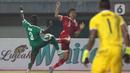 Laga antara timnas Indonesia melawan Burundi berjalan menarik, kedua tim terlibat aksi saling serang. (Liputan6.com/Herman Zakharia)