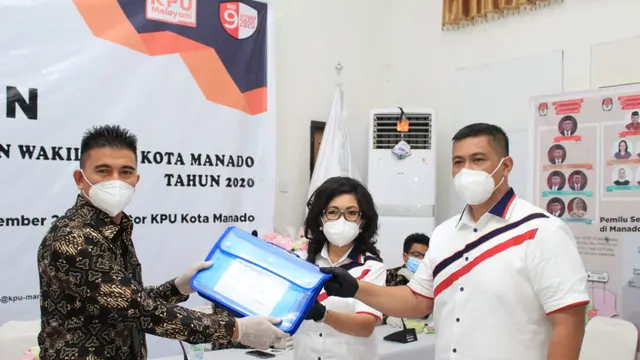 Paula dan Harley resmi mendaftarkan diri sebagai calon kontestan dalam Pilkada Manado 2020.