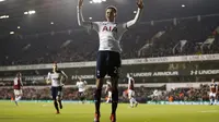 Pemain Tottenham Hotspurs, Dele Alli menyumbangkan satu gol untuk kemenangan timnya atas Burnley 2-1 pada lanjutan Premier League di White Hart Lane, (18/12/2016). (Action Images via Reuters/Paul Childs)