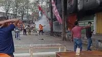 Kebakaran di Pasar Induk Bondowoso (Liputan6.com/Fauzan)