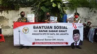 Senator dari daerah pemilihan DKI Jakarta, Sabam Sirait, kembali memberikan bantuan sosial kepada puluhan komunitas yang ada di Jakarta jelang Peringatan Kemerdekaan Repubik Indonesia ke-76. (Ist)