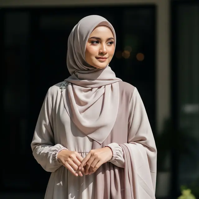 Model Gamis Pastel untuk Pengajian Maulid Nabi 2026