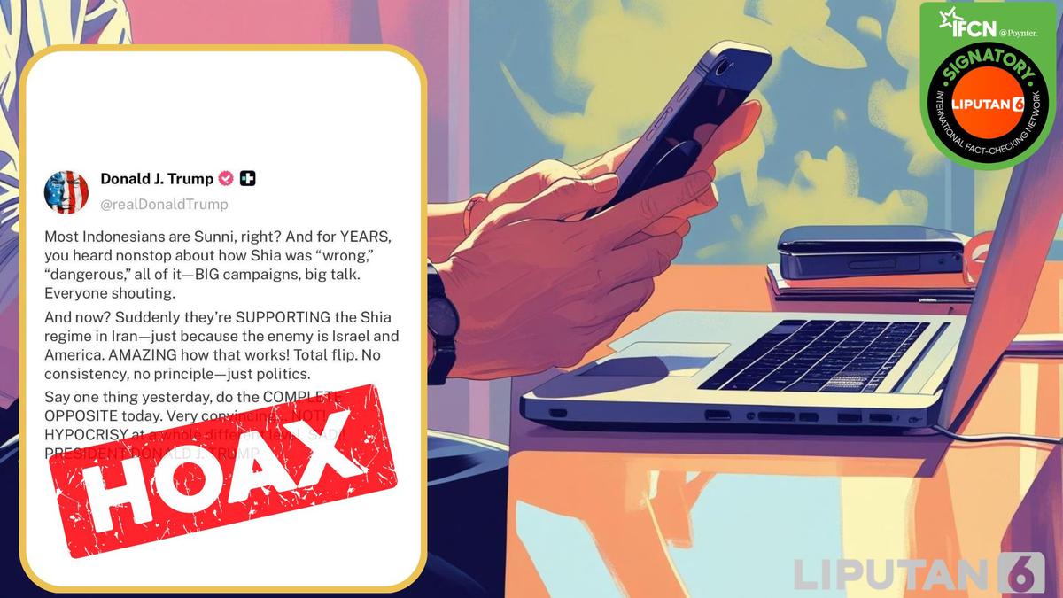 Cek Fakta: Hoaks Donald Trump Unggah Cuitan Marah ke Indonesia Terkait Konflik dengan Iran