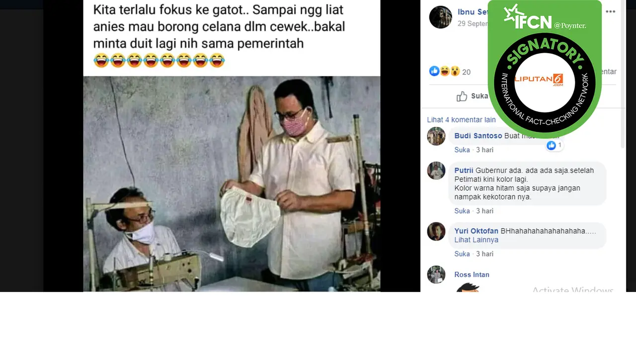 Hoaks Anies Baswedan