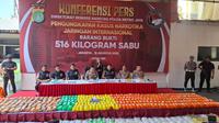 Direktorat Narkoba Polda Metro Jaya membongkar jaringan narkotika internasional lintas Iran, China, Malaysia, dan Indonesia (Liputan6.com/Ady Anugrahadi)