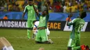Nigeria sukses meraih poin sempurna saat berlaga melawan Bosnia di penyisihan Piala Dunia 2014 Grup F di Stadion Pantanal, Cuiaba, Brasil, (22/6/2014). (REUTERS/Michael Dalder) 