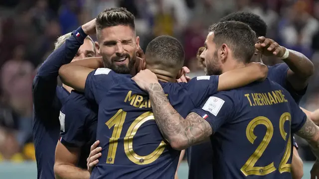 Foto: Aksi Comeback Sempurna Olivier Giroud dkk saat Prancis Bantai Australia di Grup D Piala Dunia 2022