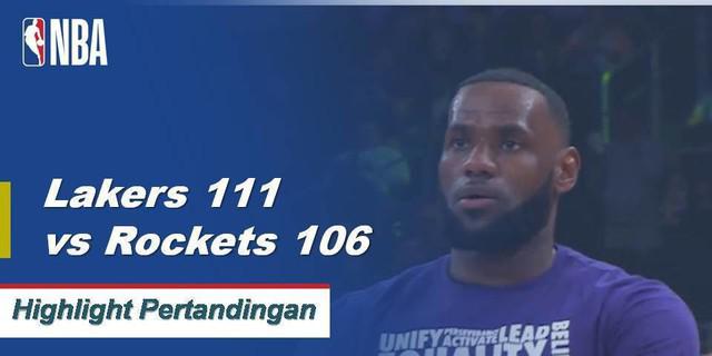Cuplikan Pertandingan NBA : Lakers 111 vs Rockets 106 67