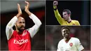 Meskipun belum ada striker Arsenal yang mampu menandingi kesuksesan sang legenda Thierry Henry. Namun ada lima nama bomber The Gunners yang memiliki kualitas bagus. Van Persie dan Adebayor diantaranya. (Foto-foto Kolase AFP)