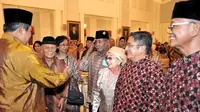 Presiden SBY bertemu veteran dan pejuang kemerdekaan di Istana Negarablik Indonesia.