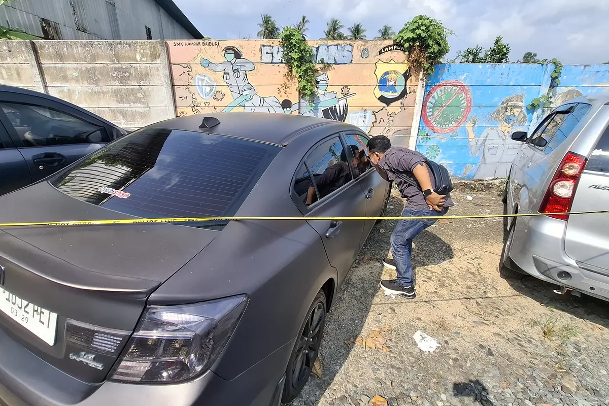 Barang bukti mobil Honda Civic yang diamankan polisi di Lampung membawa 30 kilogram sabu dari Aceh tujuan Jakarta.